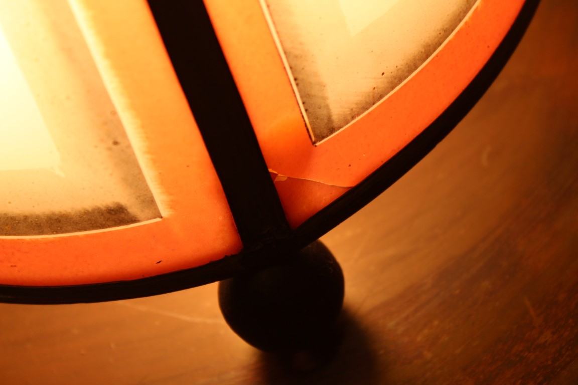 Gebrandschilderde lamp Haagse School