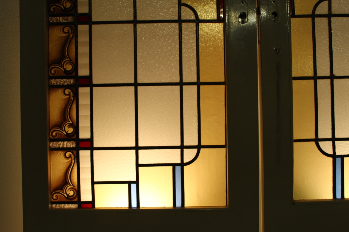 Amsterdamse school glas-in-lood deuren