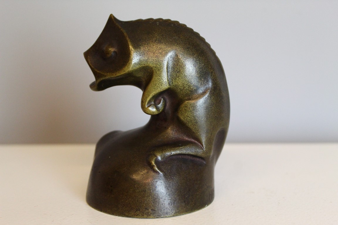 Brons beeldje kameleon Hildo Krop