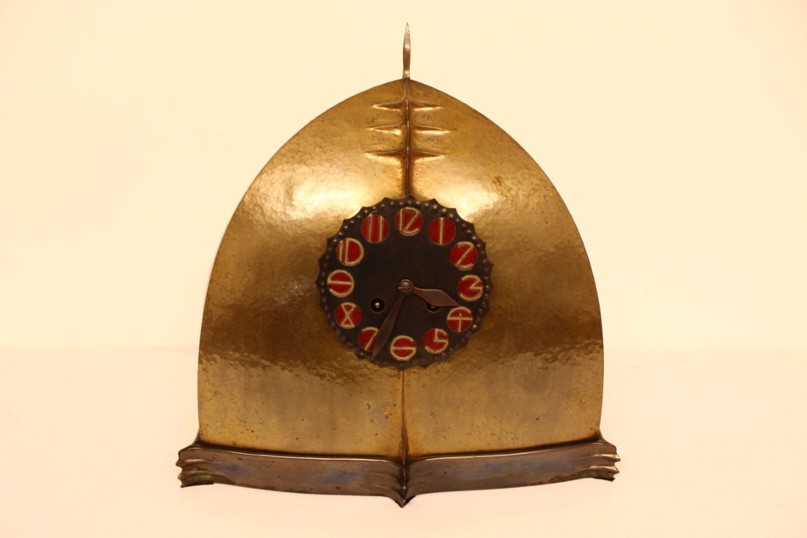 Amsterdamse School klok met verlichting Winkelman v.d. Bijl 