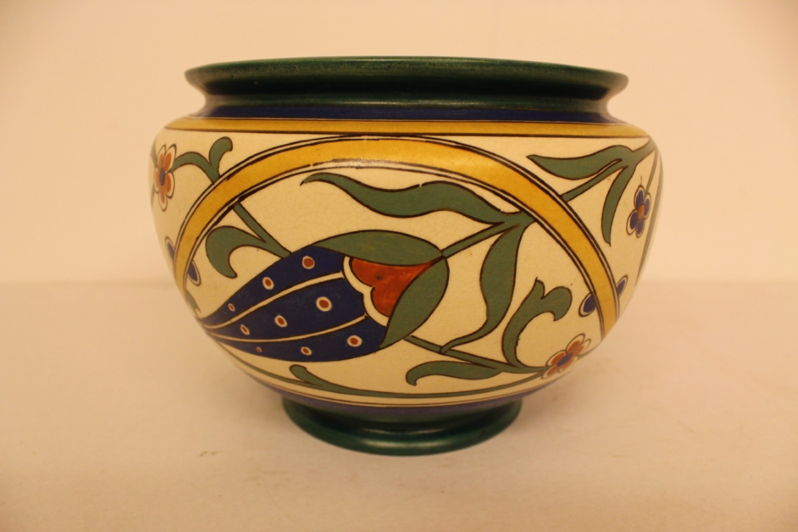 Bloempot Arnhem plateel Art Nouveau