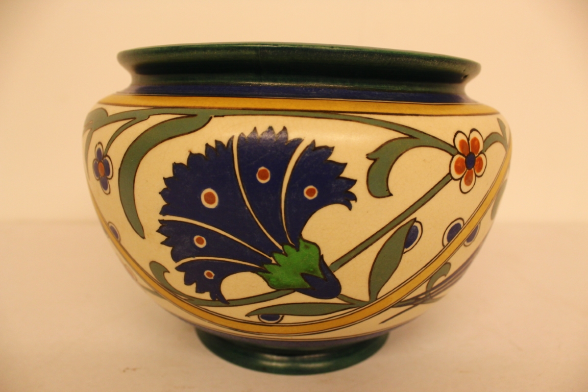 Bloempot Arnhem plateel Art Nouveau