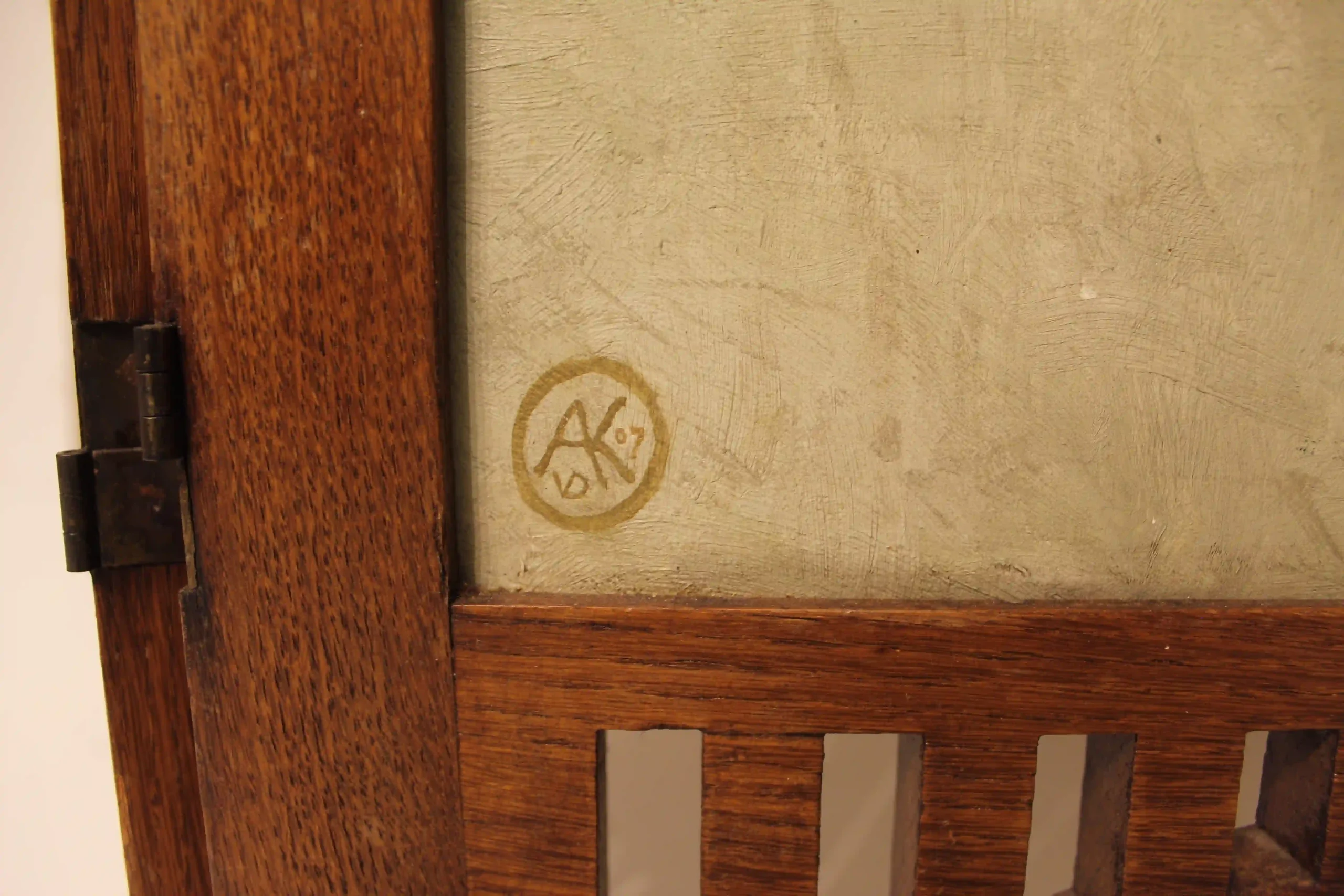 Nieuwe kunst kamerscherm met bloemen beschilderd