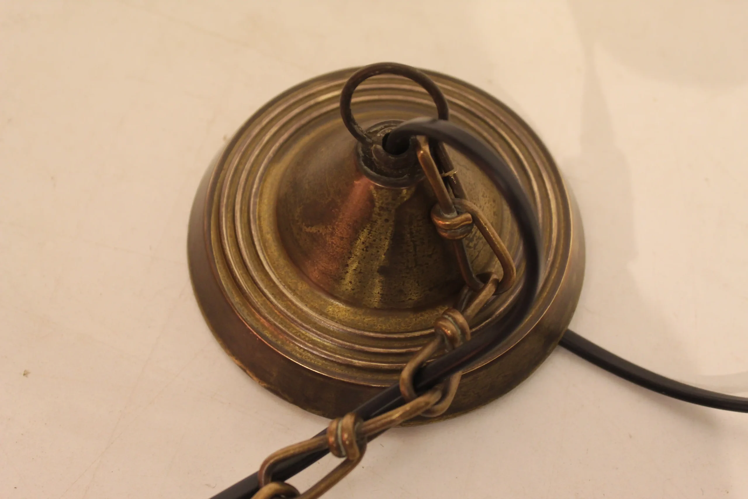 Gebrandschilderde hanglamp Amsterdamse School De Nieuwe Honsel