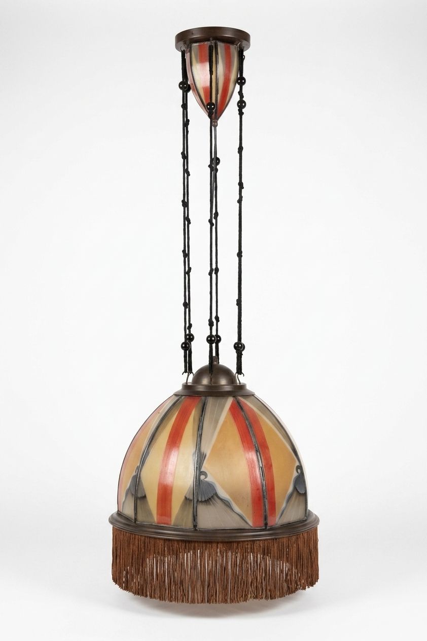 Gebrandschilderde hanglamp Nieuwe Honsel Den Haag