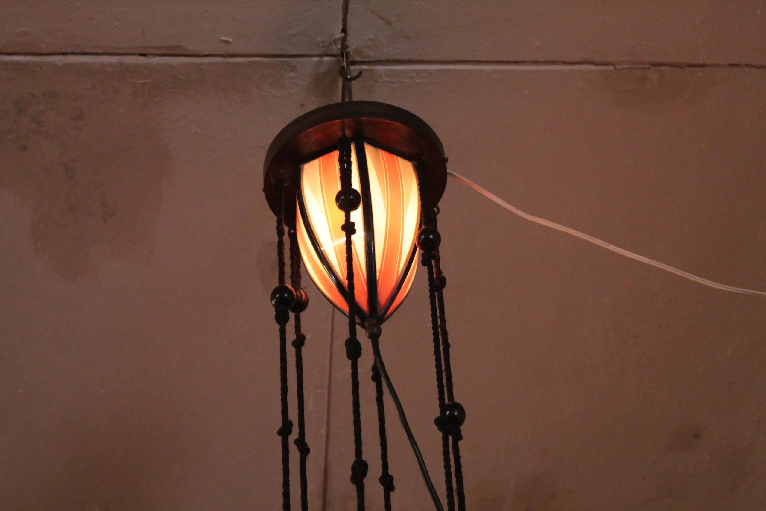 Gebrandschilderde hanglamp Nieuwe Honsel Den Haag