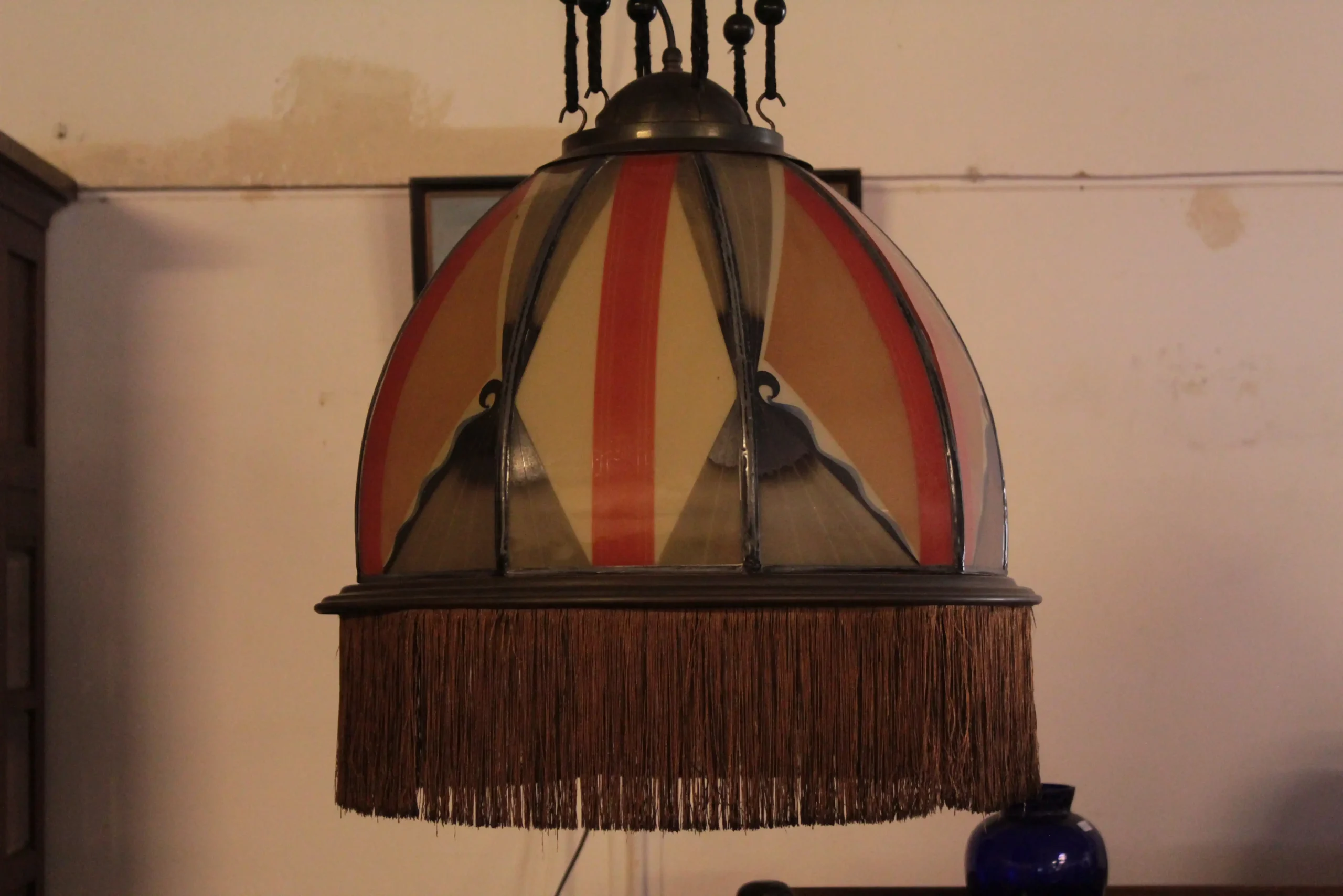 Gebrandschilderde hanglamp Nieuwe Honsel Den Haag